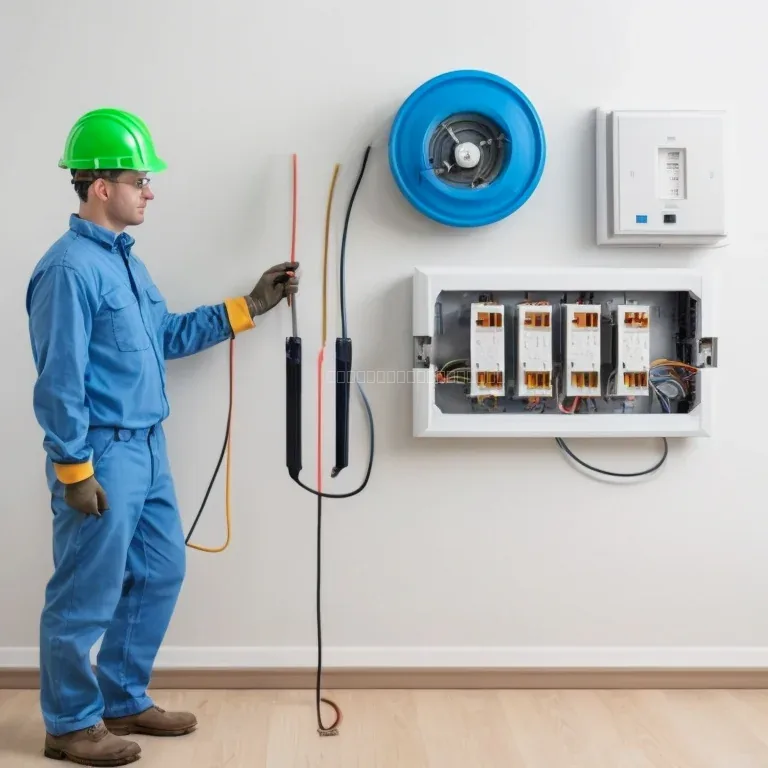 Técnico instalando tablero eléctrico